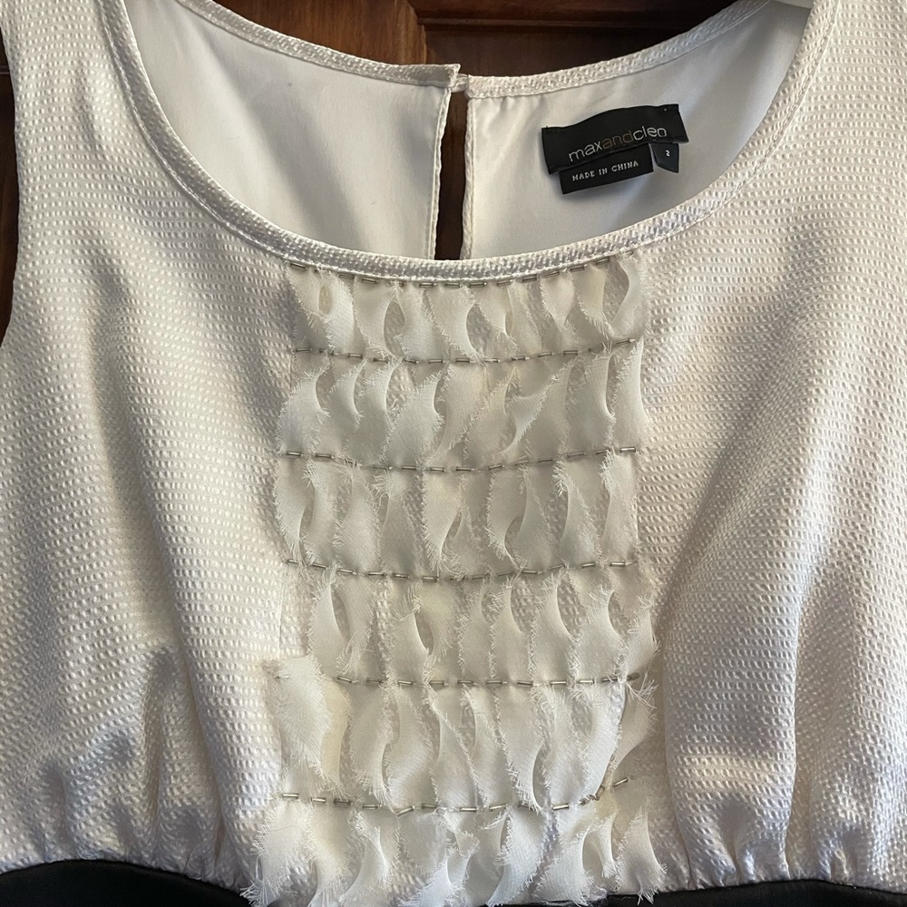 Max and Cleo size 2 black and white evening dress - Picture 4 of 8